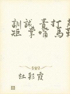 训诫 责打 规矩 掌嘴 马鞭