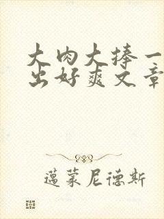大肉大捧一进一出好爽文章