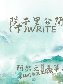 院子里公开惩戒(下)WRITE