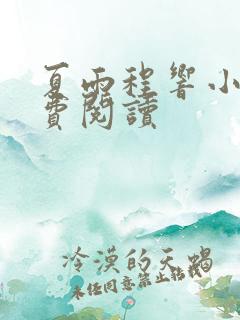 夏雨程响小说免费阅读