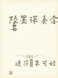 陆墨琛秦念小说名