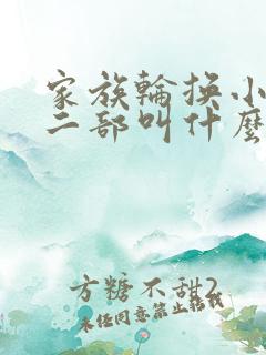 家族轮换小说第二部叫什么名字