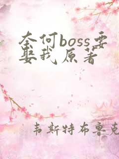 奈何boss要娶我原著