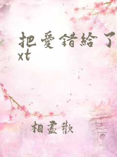 把爱错给了你txt