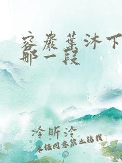 容岩叶沐下楼梯那一段