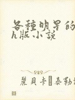 各种明星的综艺h版小说