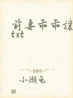 前妻乖乖让我疼txt