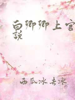 白卿卿上官辞小说