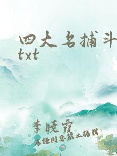 四大名捕斗将军txt
