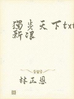 独步天下txt新浪