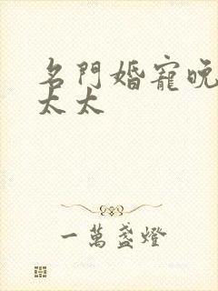 名门婚宠晚安赫太太