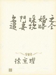 名门暖婚之权爷追妻攻略全文免费阅读