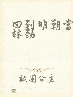 回到明朝当王爷林劲