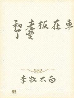 和老板在车里做了爱