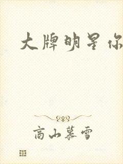 大牌明星你站住