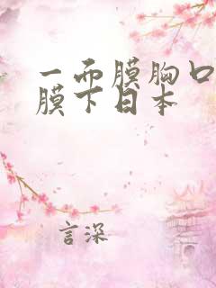 一面膜胸口一面膜下日本