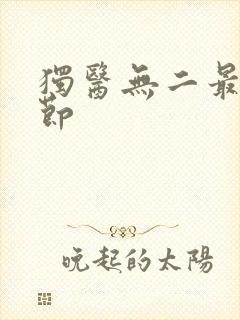 独医无二最新章节