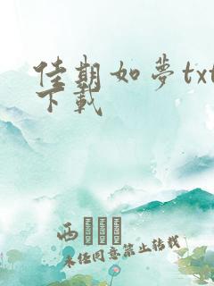 佳期如梦txt下载