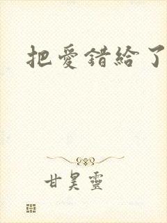 把爱错给了你