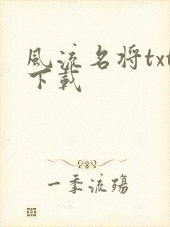 风流名将txt下载