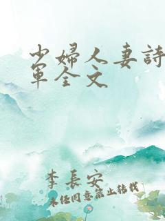 少妇人妻诗雨小军全文