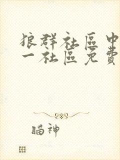 狼群社区中文第一社区免费