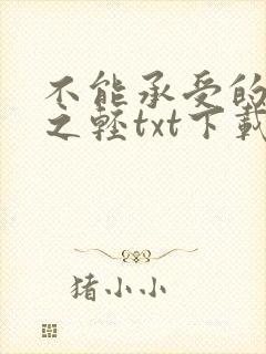 不能承受的生命之轻txt下载