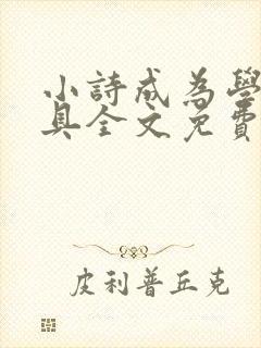 小诗成为学校教具全文免费阅读无弹窗