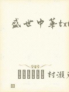盛世中华txt