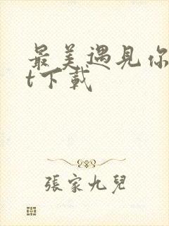 最美遇见你txt下载