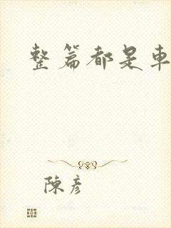 整篇都是车的肉