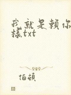 我就是赖你 怎样txt