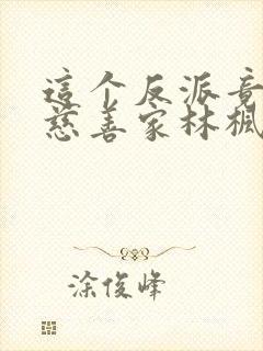 这个反派竟然是慈善家林枫