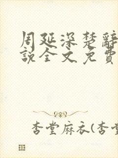 周延深楚辞的小说全文免费阅读