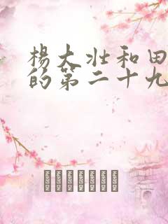 杨大壮和田桂花的第二十九