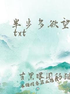 半步多欲望传说 txt