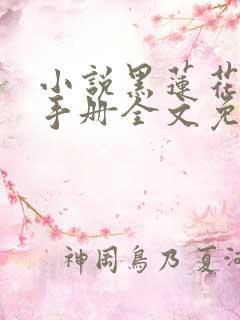 小说黑莲花攻略手册全文免费阅读