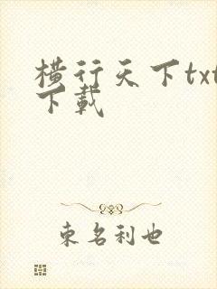 横行天下txt下载