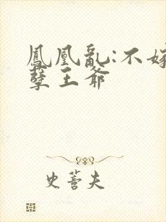 凤凰乱:不嫁妖孽王爷