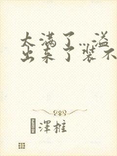 太满了...溢出来了装不下了