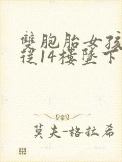 双胞胎女孩双双从14楼坠下