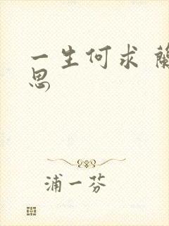 一生何求 兰思思