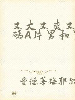 又大又爽又黄无码A片男和男