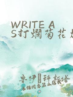 WRITE AS打烂菊花加姜