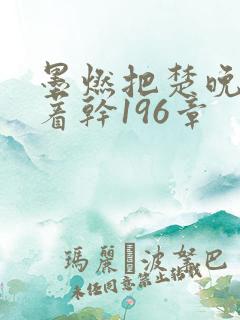 墨燃把楚晚宁按着干196章