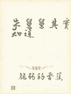 朱舅舅其实啥都知道