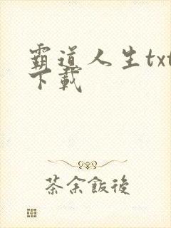 霸道人生txt下载