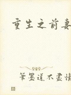 重生之前妻之惑