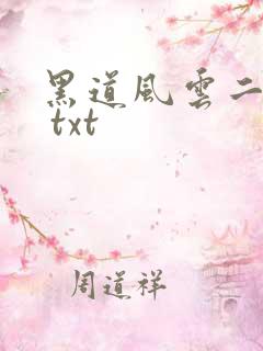 黑道风云二十年 txt