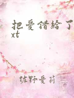 把爱错给了你txt